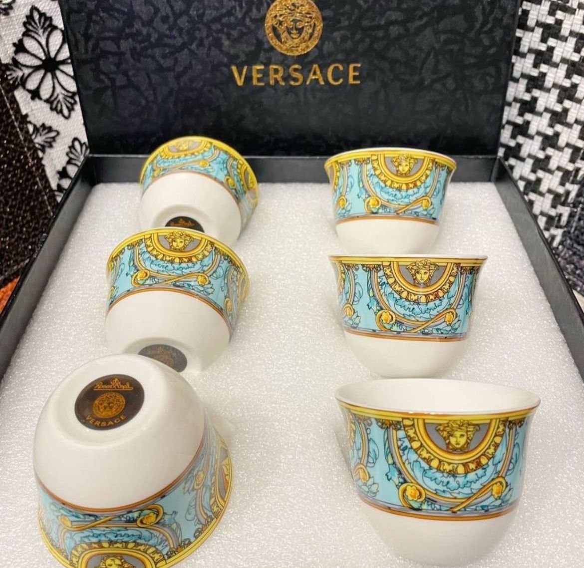 Arabic coffee Cups - Versace Arabic Coffee | Aleppo Gift UAE